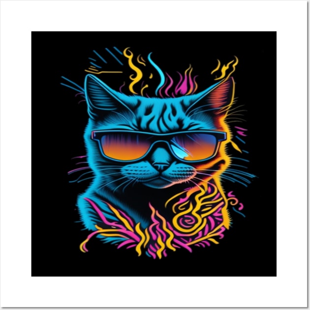 cool cat in sunglasses Wall Art by sukhendu.12